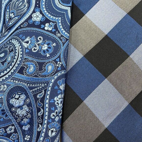 Bundle of two blue stafford neckties - Picture 2 of 6